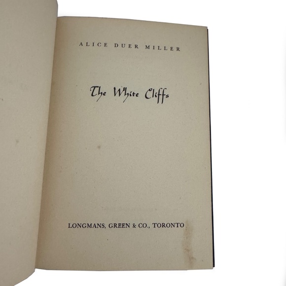 The White Cliffs Alice Duer Miller 1944 Hardcover - Narrative Poem Love - Picture 4 of 6